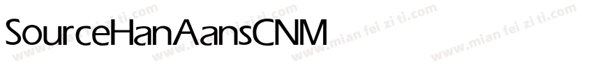 SourceHanAansCN Medium字体转换